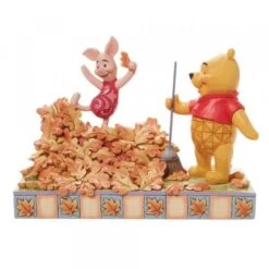 Disney - Piglet & Pooh Jumping Into Fall Figurine