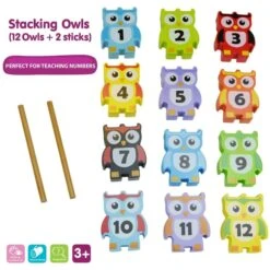 Wooden Stacking Owl Game -Best Children Toys jumini wooden stacking owl game 4
