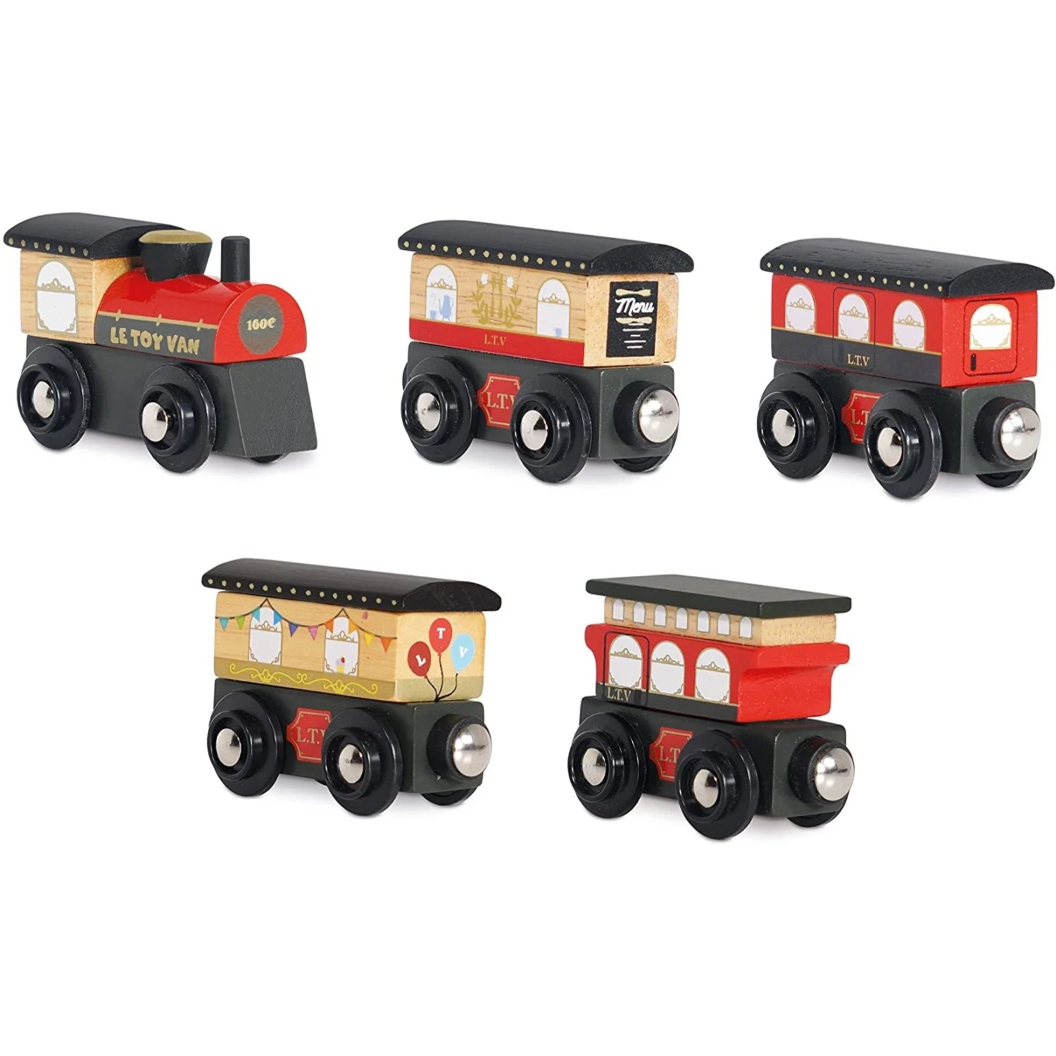 Le Toy Van Wooden Royal Express Train (Red) 5 Le Toy Van Wooden Royal Express Train (Red) - Image 3