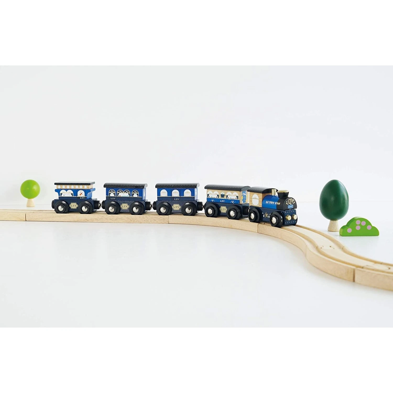 Le Toy Van Wooden Twilight Train (Blue) 3 Le Toy Van Wooden Twilight Train (Blue)