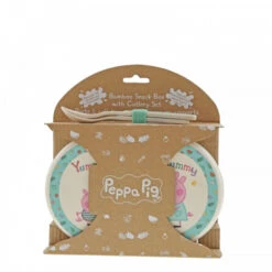 Peppa Pig - Bamboo Snack Box With Cutlery Set -Best Children Toys peppa pig peppa pig bamboo snack box with cutlery 3