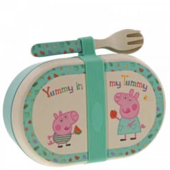 Peppa Pig - Bamboo Snack Box With Cutlery Set -Best Children Toys peppa pig peppa pig bamboo snack box with cutlery 4
