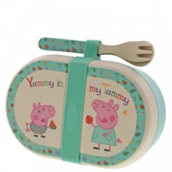 Peppa Pig - Bamboo Snack Box With Cutlery Set -Best Children Toys peppa pig peppa pig bamboo snack box with cutlery 5