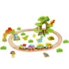 Small Wooden Dinosaur Train Set 1 Small Wooden Dinosaur Train Set -Best Children Toys tooky toy small wooden dinosaur train set
